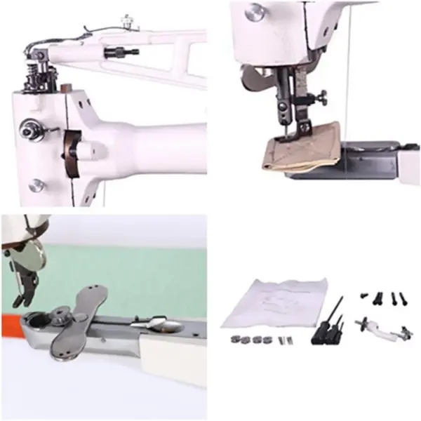 YEQIN 2973 Cylinder Long Arm Patcher Sewing Machine Shoe Leather Boots Repair Machine-Long Arm-460mm (Table Stand Motor Not Included)