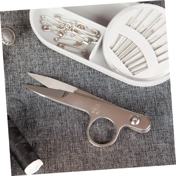 Angoily 3pcs Stainless Steel Embroidery Scissors Shape Thread Cutter for Sewing Crafting and Tailoring Scissors for Precise Cutting and Trimming