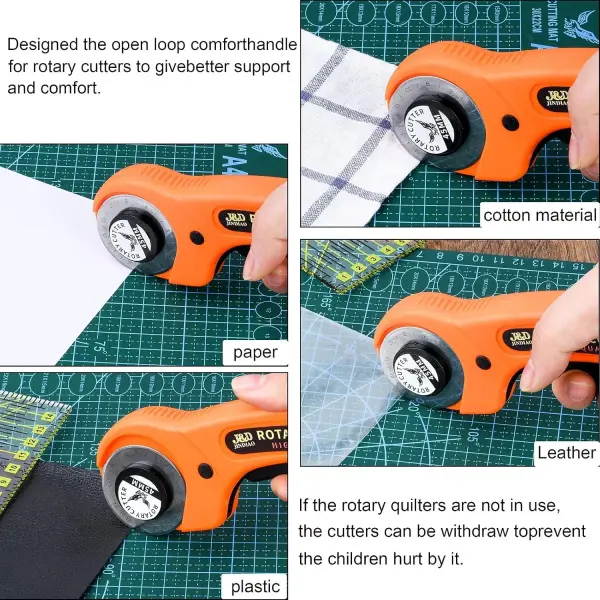 104Pcs Rotary Cutters, Rotary Cutter Set with Cutting Mat, Patchwork Ruler, Carving Knife, Rotary Cutter Kit for Sewing and Quilting