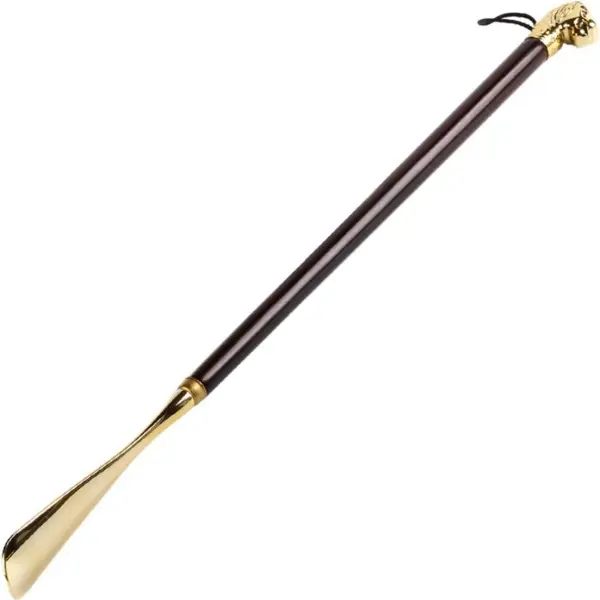 Long Handle Wooden Metal Shoehorn - Easy Shoe Wearing Tool for Men & Women, Optimal Comfort & Accessibility, Durable Design for Effortless Use