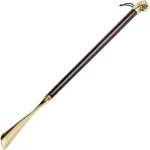 Long Handle Wooden Metal Shoehorn - Easy Shoe Wearing Tool for Men & Women, Optimal Comfort & Accessibility, Durable Design for Effortless Use