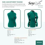 Dritz Sew You Adjustable Dress Form - Medium/Large Sizes US 12-18 - Female Clothing Mannequin for Sewing, Fitting, and Draping - Pinnable Sewing Mannequin with 12 Dials for Fitting + 360 Hem Guide