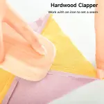 Tailor Clapper, Works with Steam Iron to Set a Seam, Hard Wood Tailor Clapper for Quilter Pressing & Seam Flattening, Hardwood Tailor’s Clapper with 6-Inch Scale for Sewing Quilting
