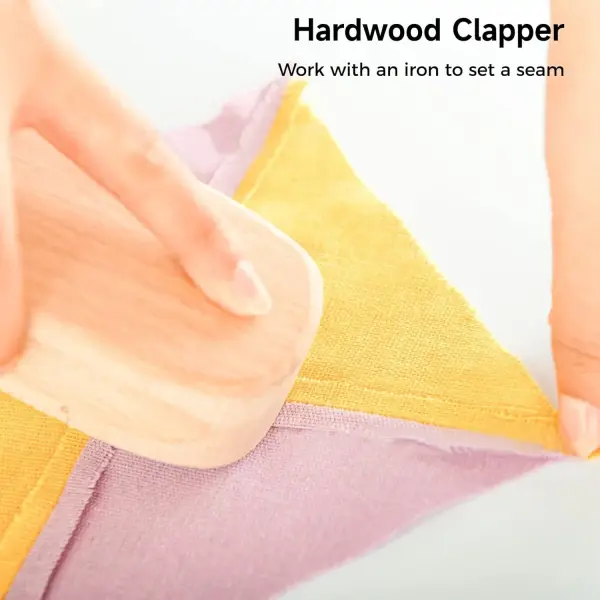 Tailor Clapper, Works with Steam Iron to Set a Seam, Hard Wood Tailor Clapper for Quilter Pressing & Seam Flattening, Hardwood Tailor’s Clapper with 6-Inch Scale for Sewing Quilting