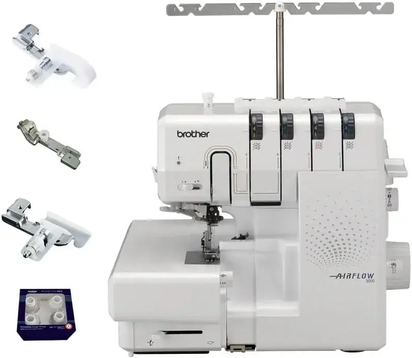 Brother AIRFLOW 3000 Air Thread Serger Overlock Sewing Machine with Feet and Thread Bundle