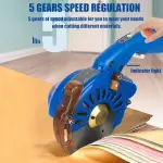 Electric Rotary Cutter, Adjustable Speed for Efficient Cutting of Multi-Layer Fabric and Leather, Ideal Sewing Tool for Various Thicknesses