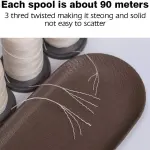 WUTA Leather Sewing Round Waxed Thread New 90 Meter Polyester Hand Sewing Line for Leather Work Cord Tool DIY (Set of 28 Colos, 0.55mm)