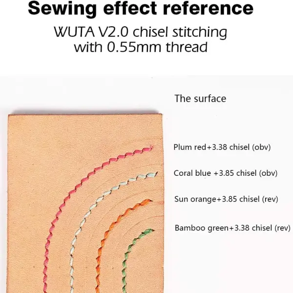 WUTA Leather Sewing Round Waxed Thread New 90 Meter Polyester Hand Sewing Line for Leather Work Cord Tool DIY (Set of 28 Colos, 0.55mm)