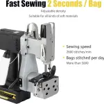 Cordless Bag Closing Machine 2s/bag Bag Sewing Machine Cordless Portable Bag Sewer 8.1Lbs Automatic Woven Bag white