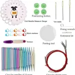 A1DFDFGOQSFG 14 Styles Set Crochet Hook Set with Yarn Knitting Needles Sewing Tools Set Knit Gauge Scissors Holder Hook Knitting (Color : C Size : As Shown)