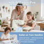 All-in-One Sewing Machine for Beginners, Easy to Use Dual Speed Control with 16 Built-in Stitches, Auto Bobbin Winder, Foot Pedal, Perfect for Sewing, Mending, Crafting for Home & Travel