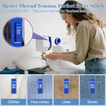 All-in-One Sewing Machine for Beginners, Easy to Use Dual Speed Control with 16 Built-in Stitches, Auto Bobbin Winder, Foot Pedal, Perfect for Sewing, Mending, Crafting for Home & Travel