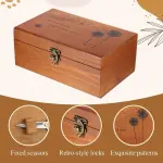 Wooden Sewing Kit Box Wooden Hand Home-Sewing Repair Tool Kits Wooden-Sewing Box with Cute Sewing Accessories Supplies for Adults, Women, Men Universal Home Repair Tool Kit