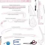 Acrylic Sewing Ruler Set，French Curve Pattern Rulers Kit for Tailors Designers Precision Pattern Making Guides Quilting and DIY Supplies (Ruler Set 4-15Pcs)