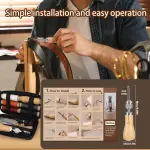 Sewing Awl Kit, Stitching Leather Sewing Thread, Waxed Thread Kit