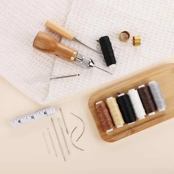 Sewing Awl Kit, Stitching Leather Sewing Thread, Waxed Thread Kit