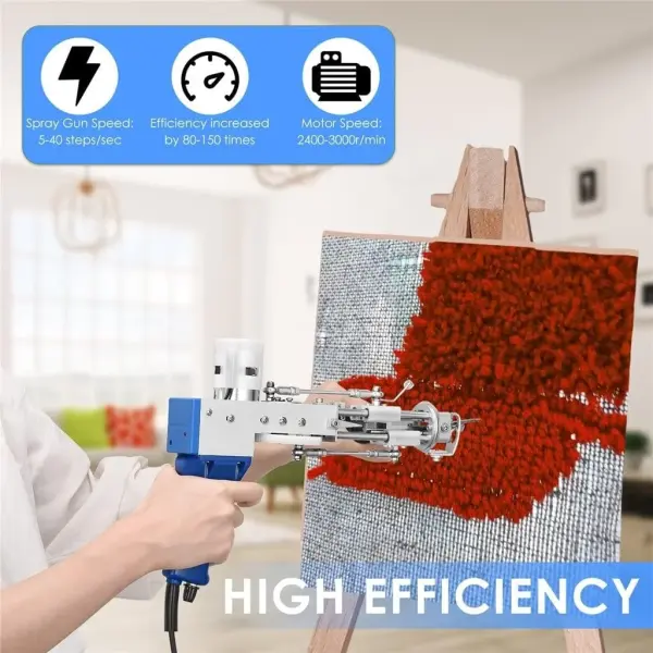 Sewing Tools 2 in 1 Tufting Gun Can Do Cut Pile and Loop Pile Electric Carpet Rug Guns Carpet Weaving Knitting Machine