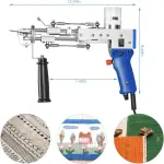 Sewing Tools 2 in 1 Tufting Gun Can Do Cut Pile and Loop Pile Electric Carpet Rug Guns Carpet Weaving Knitting Machine