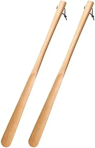 Extra Long Shoe Horn for Men - Classic Easy Grip Lifter for Seniors & Adults, Smooth Spoon with Lanyard for Effortless Shoe Access and Comfort, Ideal for Disability & Mobility Aid