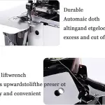 Heavy-Duty Industrial Overlock Sewing Machine, 3000 Stitches/Min, High-Speed Professional Serger for Durable Seam Finishing and Precision Stitching