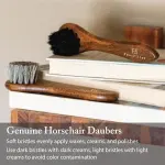 FootFitter Premium Shoe Care Brush Set, Horsehair Shine Brushes & Tools for Polishing Leather & Suede Shoes (Made in Germany)