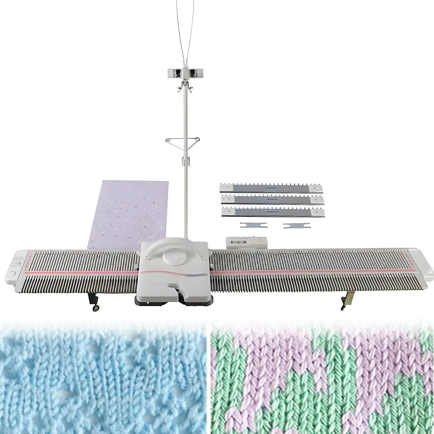 QuinteZhenTially Adults/Kids Knitting Machine,Silver Reed Plastic Domestic Knitting Machine,Household Sewing Accessories Tool Set,Easy Home Crafting,for Embroidered Sweaters,Shawls,Cushions