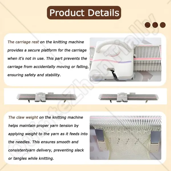 QuinteZhenTially Adults/Kids Knitting Machine,Silver Reed Plastic Domestic Knitting Machine,Household Sewing Accessories Tool Set,Easy Home Crafting,for Embroidered Sweaters,Shawls,Cushions
