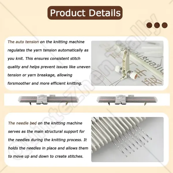 QuinteZhenTially Adults/Kids Knitting Machine,Silver Reed Plastic Domestic Knitting Machine,Household Sewing Accessories Tool Set,Easy Home Crafting,for Embroidered Sweaters,Shawls,Cushions