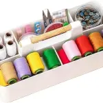 MVNOIRE Plastic Hand Sewing Thread Patching Tool Carrying Case Portable Needle Storage Box Household