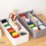 MVNOIRE Plastic Hand Sewing Thread Patching Tool Carrying Case Portable Needle Storage Box Household