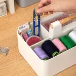 MVNOIRE Plastic Hand Sewing Thread Patching Tool Carrying Case Portable Needle Storage Box Household