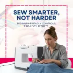 Bernette B37 Swiss Design Computerized Sewing Machine - LCD Display, 5 Presser Feet, Bobbins, Needle Threader, Quilting Features, Portable with Foot Pedal, Ideal for Beginners and Professionals