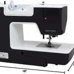 Bernette B37 Swiss Design Computerized Sewing Machine - LCD Display, 5 Presser Feet, Bobbins, Needle Threader, Quilting Features, Portable with Foot Pedal, Ideal for Beginners and Professionals
