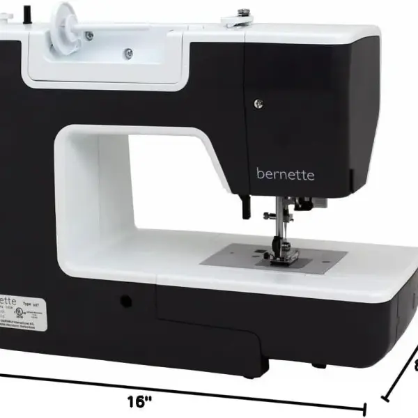 Bernette B37 Swiss Design Computerized Sewing Machine - LCD Display, 5 Presser Feet, Bobbins, Needle Threader, Quilting Features, Portable with Foot Pedal, Ideal for Beginners and Professionals