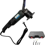INTSUPERMAI Electric Handheld Curved Beveling Machine 0°-45° Beveling Machine Adjustable Curved Edge Chamfer Tool 0.04"-0.4" Bevel Width for Carbon Steel, Aluminum Alloy, Composite Plate 1800W, 220V