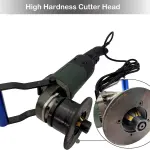 INTSUPERMAI Electric Handheld Curved Beveling Machine 0°-45° Beveling Machine Adjustable Curved Edge Chamfer Tool 0.04"-0.4" Bevel Width for Carbon Steel, Aluminum Alloy, Composite Plate 1800W, 220V