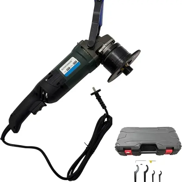 INTSUPERMAI Electric Handheld Curved Beveling Machine 0°-45° Beveling Machine Adjustable Curved Edge Chamfer Tool 0.04"-0.4" Bevel Width for Carbon Steel, Aluminum Alloy, Composite Plate 1800W, 220V