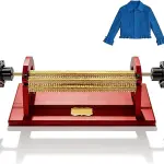 Adjustable Smocking Pleater Machine, 47 Needle Positions, 24 Row Craft Pleats,Professional Sewing Tool,Needle Spacing 0.5cm, Even Fabric Folds, for Costume and Craft Sewing Projects(Red)