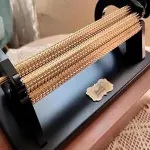 Adjustable Smocking Pleater Machine, 47 Needle Positions, 24 Row Craft Pleats,Professional Sewing Tool,Needle Spacing 0.5cm, Even Fabric Folds, for Costume and Craft Sewing Projects(Red)