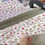 Adjustable Smocking Pleater Machine, 47 Needle Positions, 24 Row Craft Pleats,Professional Sewing Tool,Needle Spacing 0.5cm, Even Fabric Folds, for Costume and Craft Sewing Projects(Red)