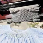 Adjustable Smocking Pleater Machine, 47 Needle Positions, 24 Row Craft Pleats,Professional Sewing Tool,Needle Spacing 0.5cm, Even Fabric Folds, for Costume and Craft Sewing Projects(Red)
