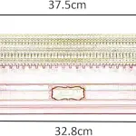 Adjustable Smocking Pleater Machine, 47 Needle Positions, 24 Row Craft Pleats,Professional Sewing Tool,Needle Spacing 0.5cm, Even Fabric Folds, for Costume and Craft Sewing Projects(Red)