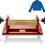 Adjustable Smocking Pleater Machine, 47 Needle Positions, 24 Row Craft Pleats,Professional Sewing Tool,Needle Spacing 0.5cm, Even Fabric Folds, for Costume and Craft Sewing Projects(Red)