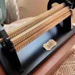 Adjustable Smocking Pleater Machine, 47 Needle Positions, 24 Row Craft Pleats,Professional Sewing Tool,Needle Spacing 0.5cm, Even Fabric Folds, for Costume and Craft Sewing Projects(Red)