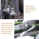 Shoe Repair Sewing Machine, DIY Manual Shoe Mending Sewing Machine, Shoe Repair Tools, for Canvas Cotton Linen Sewing Craft, for Cotton Nylon Line