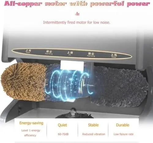Automatic Dual Brush Shoe Polisher - Effortless Leather Shine & Dust Removal, Fast Shoe Care for Home & Commercial Use, Ideal for Shoe Enthusiasts & Professionals
