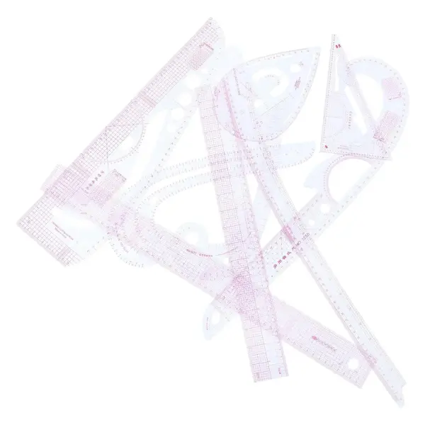 VILLCASE Clothing Cutting Ruler PVC Tailor Craft Tool Smooth Surface DIY Patchwork Measuring Curve Ruler for Dressmaking Quilting Tailoring Beginners