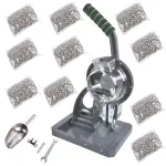 Semi-Automatic Grommet Machine, Heavy Duty Eyelet Grommet Machine Eyelet Feeding Punch Press Tool Kit with 10000pcs 3/8"(10MM) Grommets