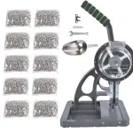 Semi-Automatic Grommet Machine, Heavy Duty Eyelet Grommet Machine Eyelet Feeding Punch Press Tool Kit with 10000pcs 3/8"(10MM) Grommets