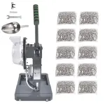 Semi-Automatic Grommet Machine, Heavy Duty Eyelet Grommet Machine Eyelet Feeding Punch Press Tool Kit with 10000pcs 3/8"(10MM) Grommets
